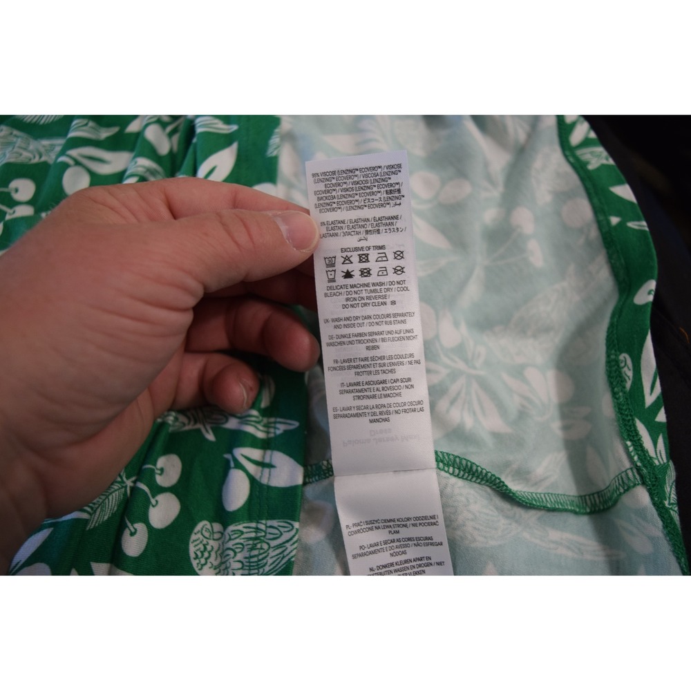 Boden Paloma Maxi Dress 4P Green Parrot V Neck Smocked Waist Sleeveless - Picture 7 of 7